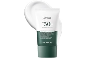 Anua Heartleaf Silky Moisture Mild Sunscreen, Broad Spectrum SPF 50+ with Moisturizing Formula, Lightweight Korean Sunscreen, Natural finish, Vegan, korean skin care 50ml / 1.69 fl. oz.