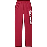 zerogravitee Marines Military Theme Open Bottom Sweatpants with White Print