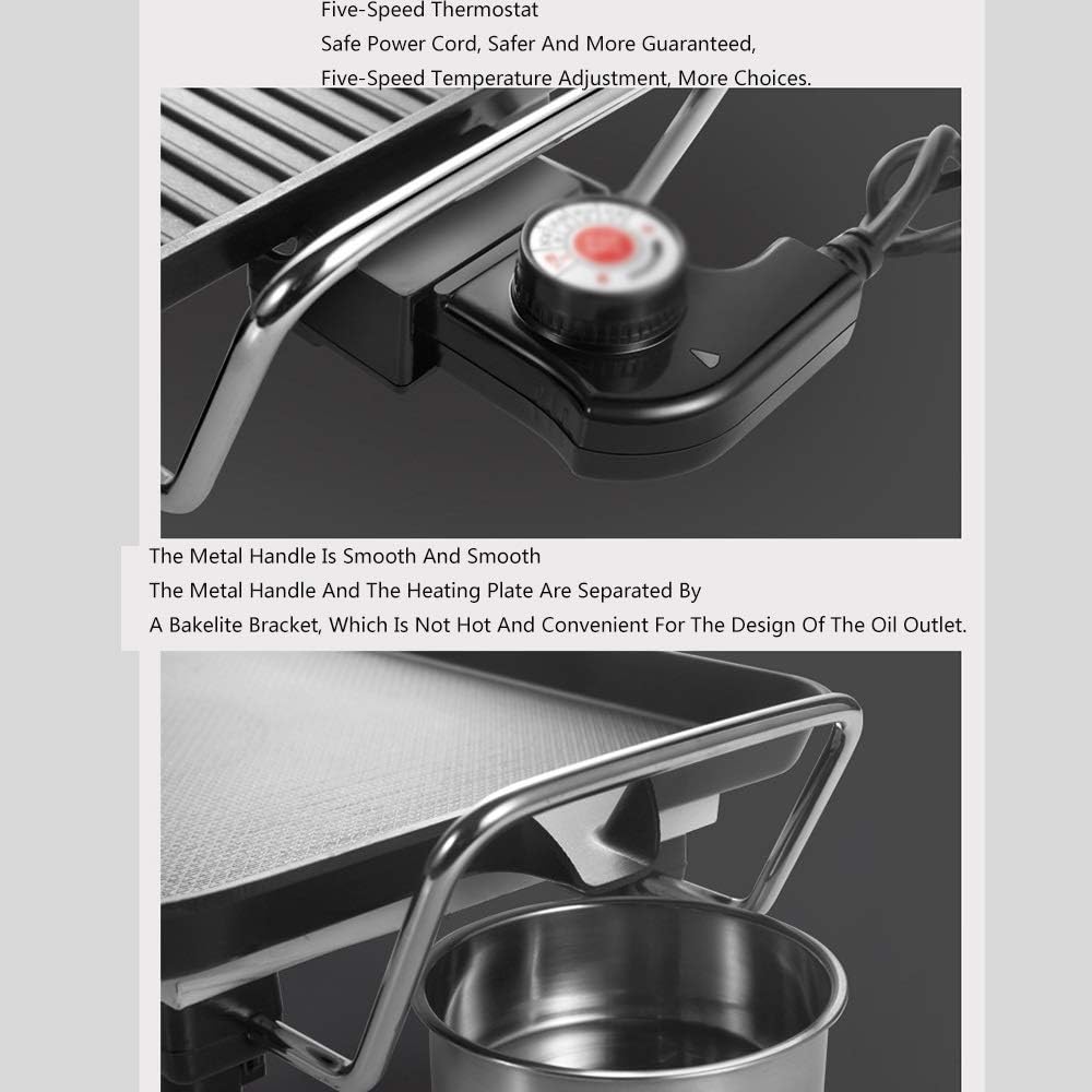 review Nologo W-XS1 Electric Grill,Five-Step Thermostat,Can Be Fried and Roasted A Variety of Delicious,Suitable for Home Kitchen and Outdoor Barbecue,Convenient