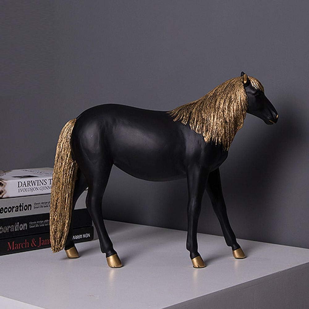 LOSAYM Head Sculptures Busts Classic Vintage Resin Feng Shui Showpiece Figurine Garden Farm Home Antique Horse Gift Statue Sculpture Decoration Accessories