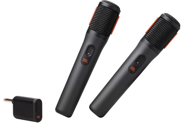 JBL PartyBox Wireless Mic - 2X Digital Wireless Microphones, Rechargeable Battery (20hrs - 700mAh), Clear Voice, Crisp Sound,