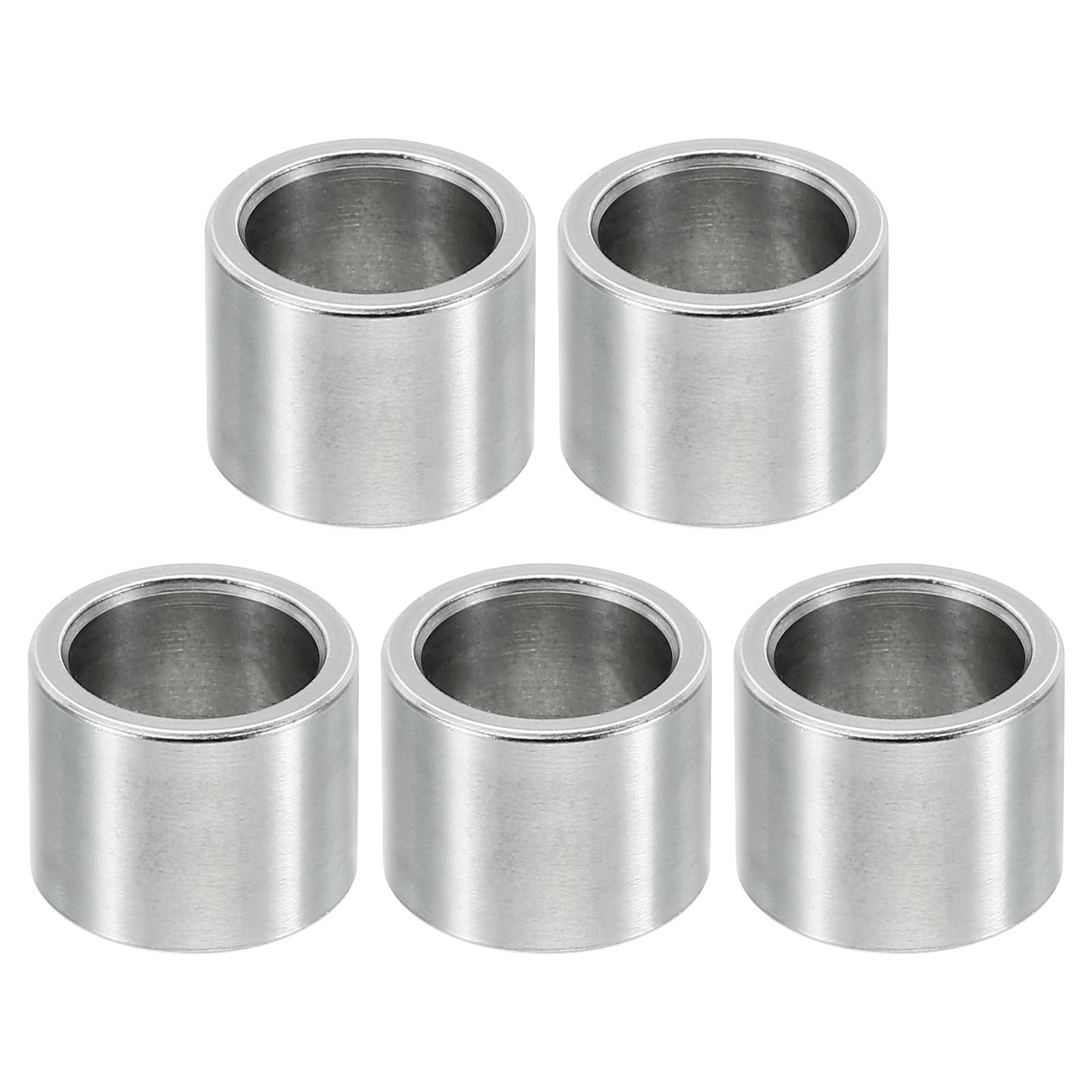 PATIKIL M12 Stainless Steel Spacers, 5 Pcs Metal Spacer Stainless Steel 12.2mm ID x 16mm OD x 12mm L Spacers Screw Standoff for 1/2" or M12 Screw