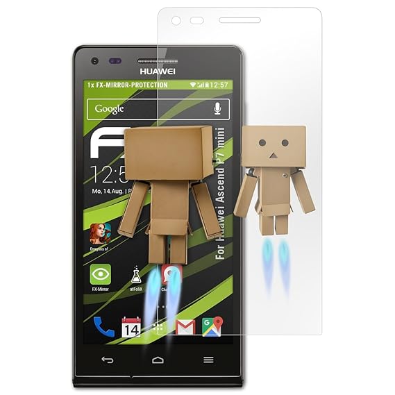 atFolix Displayfolie für Huawei Ascend P7 Mini Spiegelfolie, Spiegeleffekt FX Schutzfolie