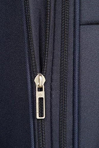 Base Boost - Mala de Material Macio de 66 cm, Tamanho Médio, Mala com 4 Rodas, Fechadura TSA, Leve e Expansível, 67,5 L, Azul (Azul-marinho)