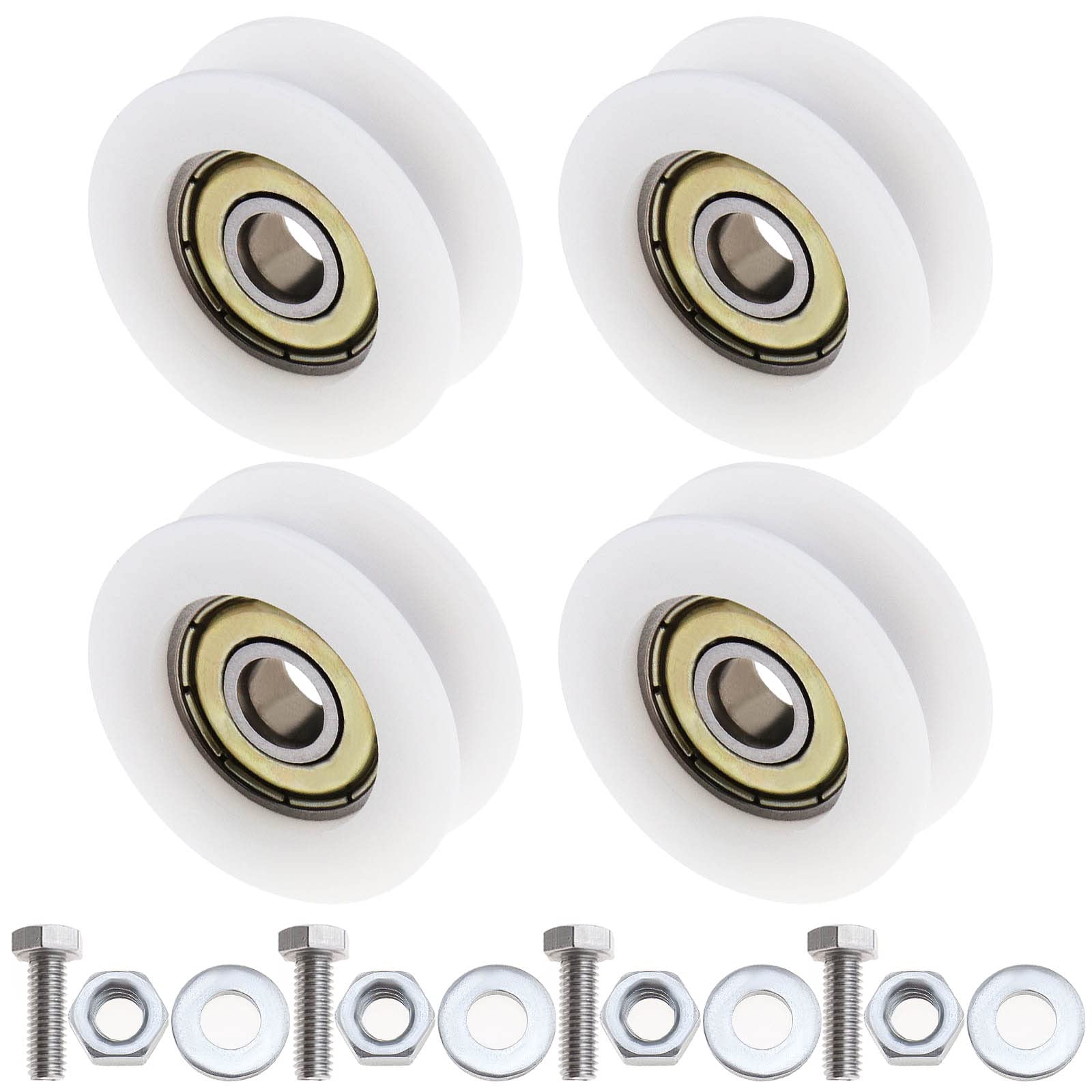 EMSea 4PCS Greenhouse Door Wheels 29mm Diameter Greenhouse Sliding Door Roller for Slide Rail Grooves Most Greenhouses Sliding Doors Garden Replacement Accessories