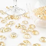 Decorative Diamonds 12 MM gold Pack of 100 Confetti Crystals Diamonds Decorative Stones
