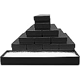 Novel Box 12 Pack Jewelry Gift Box 8x2x0.87in with Cotton Filled | Cardboard Jewelry Box | Gift Boxes with Lids Made in USA | Boxes for Bracelet Necklace Ring Earrings