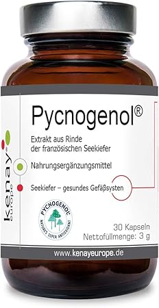 Pycnogenol Extract Of French Pine Bark 30 Capsules Kenay Europe Amazon De Drogerie Korperpflege