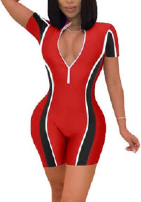 Tuta Body Donna Adrenente - Con Cerniera Anteriore, Morbida Ed Elastica, Per Yoga, Festa O Club - Foto 3