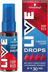 LIVE Colour Drops Fiery Red 30 ml Vegan Semi-Permanent Hair Dye Drops