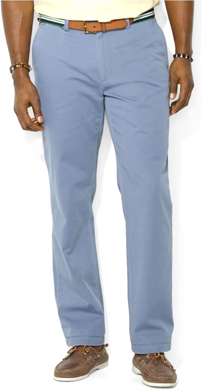 Ralph Lauren Polo Blue Flat Front Cotton New Men's Dress Pants (42W x
