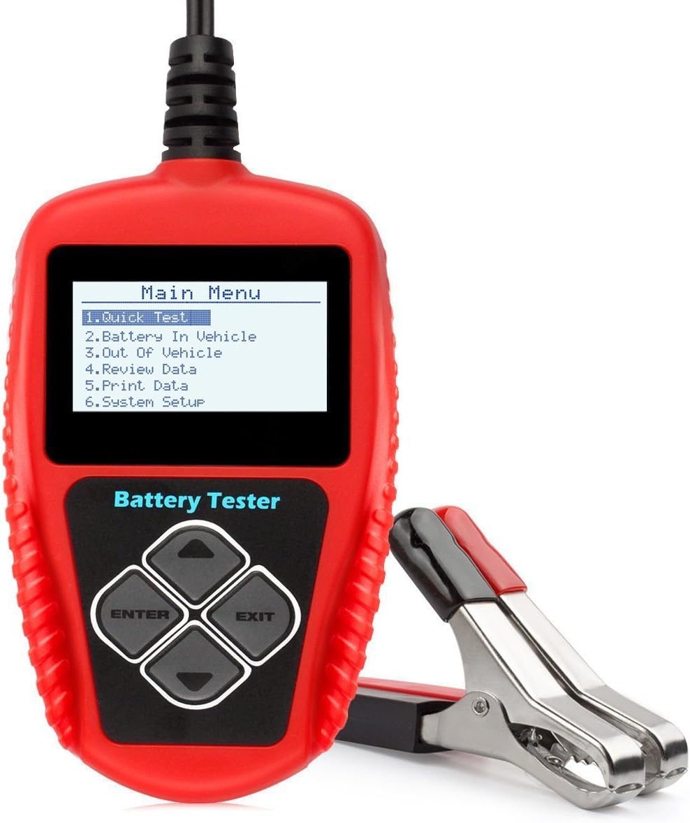 Battery Tester Autokraze BA101 12V Battery Load Tester 100 -2000 Cold Cranking Amps Directly Test Battery Status