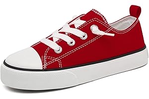 AOVOG Toddler Little Kid Cushioned Canvas Shoes Slip On Sneakers Soft and Durable