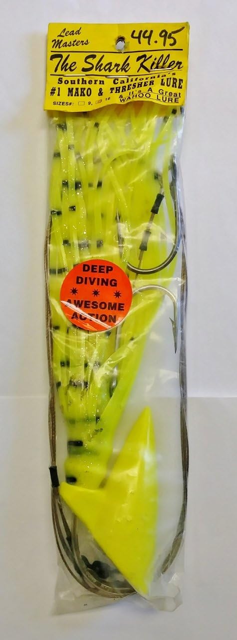 Lead Masters Shark Killer Mako & Thresher Lure, Rigged, 16 oz Chartreuse