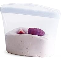 Stasher Reusable Silicone Storage Bag, Food Storage Container, Microwave and Dishwasher Safe, Leak-free, 1 Cup Bowl, Clear