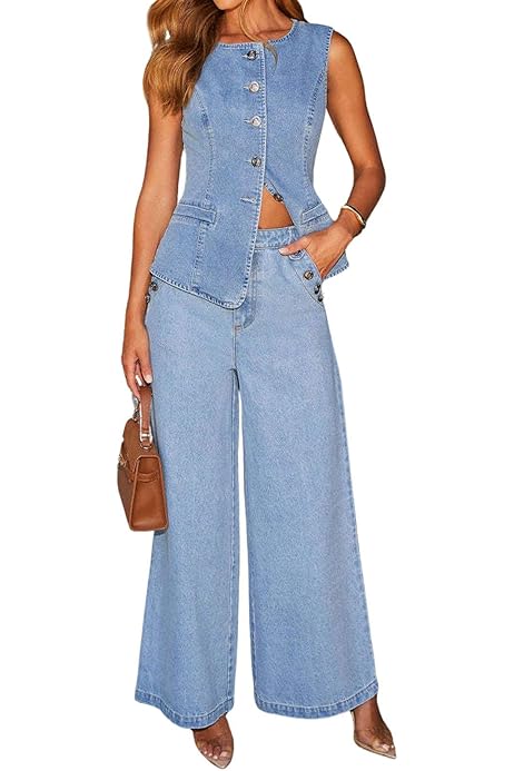 Amazon Pantalon Peto Vaquero Mujer Peto Vaquero Mujer Conjunto