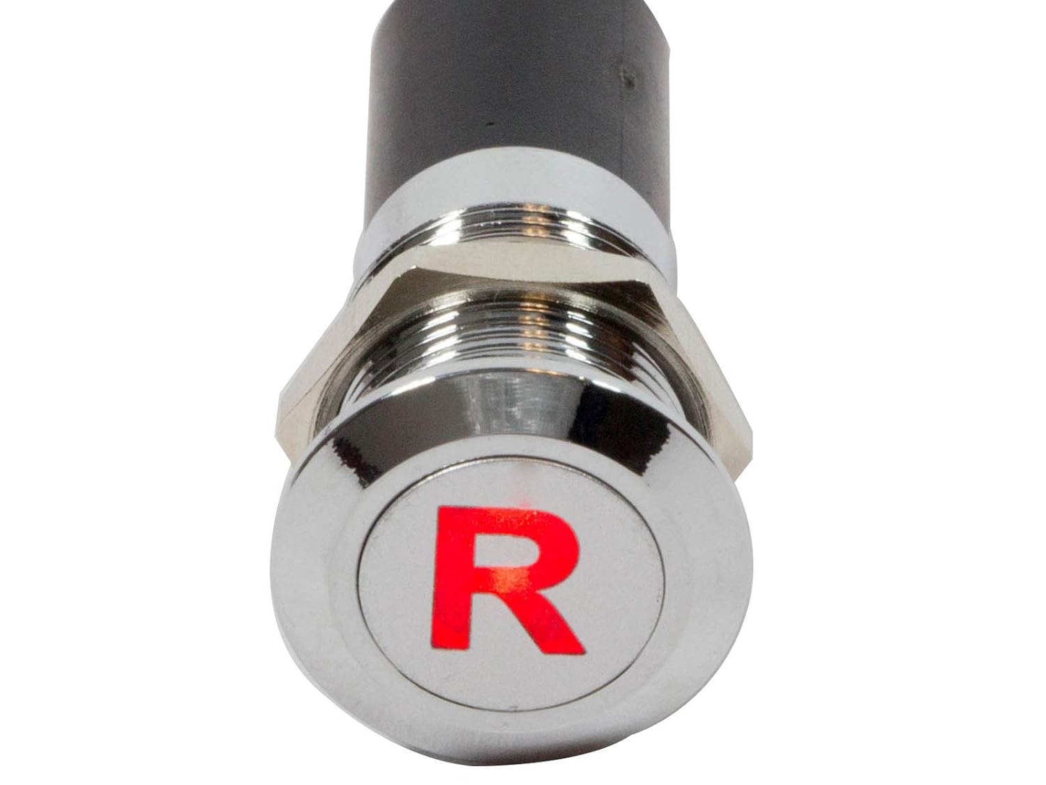Alpinetech PL12MS 12mm 1/2" 12V LED Metal Signal Indicator Pilot Dash Light (Reverse)