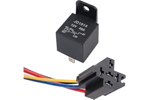 DIANQI 30/40Amp Automotive Relay with Socket Heavy Duty for Truck Car Van Motorcycle Boat Relay 1-Pack 5 Pin 12V DC