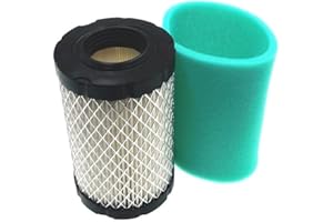 MOWFILL 796031 Air Filter Replace for BS 992376 590825 591334 594201 OEM Air Cleaner Cartridge with 797704 Pre Filter Fits Lawn Mower Air Cleaner Element