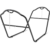 SUNCREAT Universal Steel Hammock Stand Only, Heavy Duty Hammock Stand, Fits 2 Person Hammock 9 to 14 Feet Long, 475-Pound Capacity, Patent Pending, Black