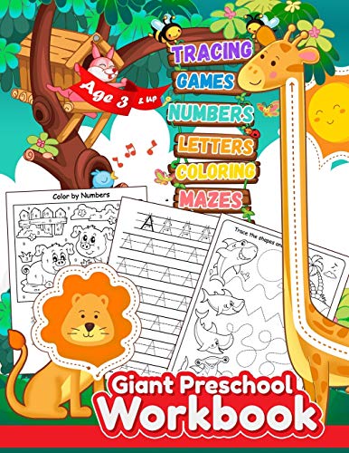Giant Preschool Workbook: Tracing letters and numbers for preschool , Learning to write for , age 3 and up workbooks for Pre K, Kindergarten and Kids (Preschool Workbooks)