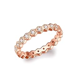 SMILEST Hexagon Moissanite Full Eternity Ring for