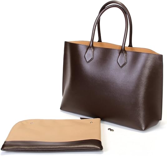 Amazon Massimo マッシモ ブラウン キャメル トートバック サフィアーノ 取外し可クラッチバック付き 国内正規品 Massimo マッシモ トートバッグ