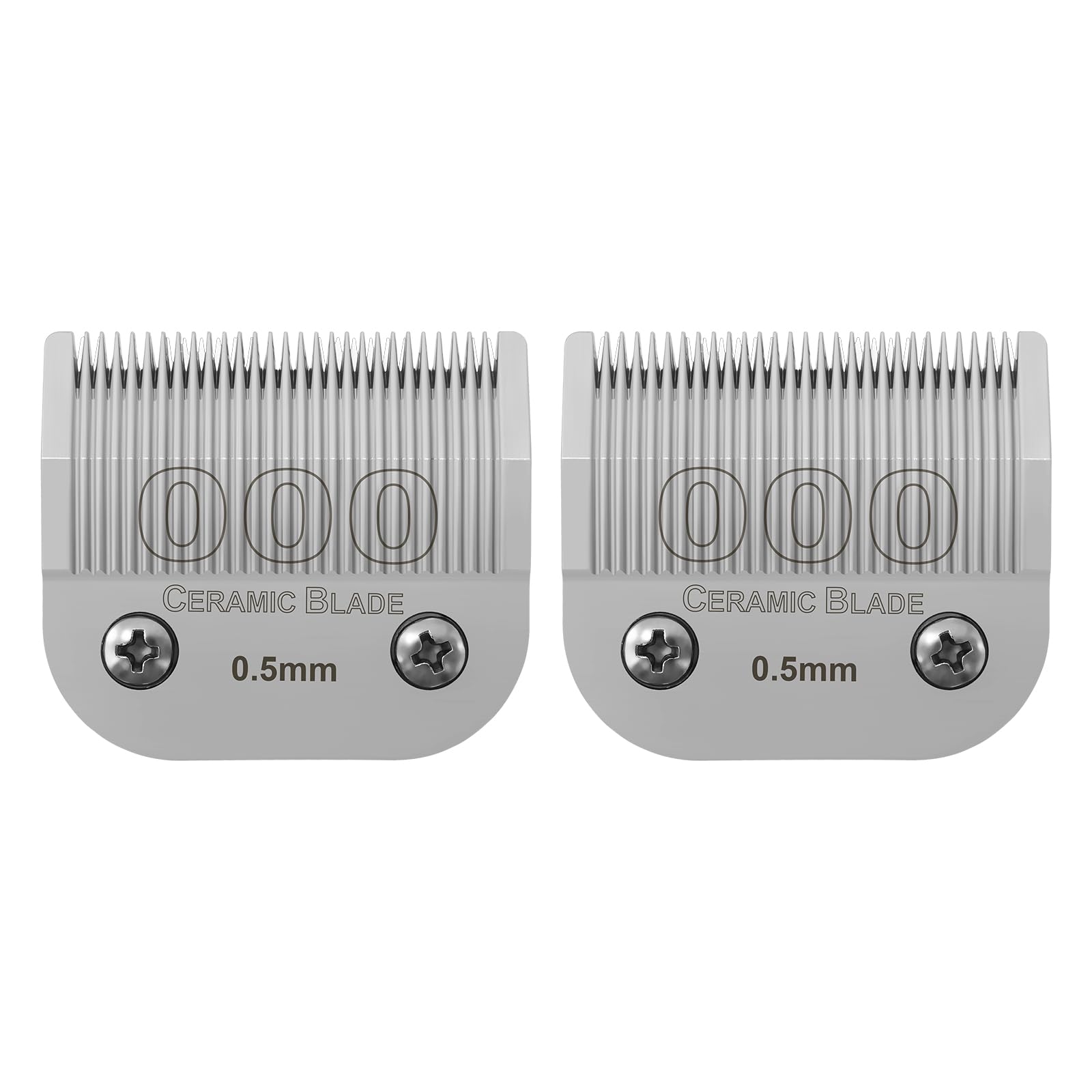 Photo 1 of 000 Detachable Replacement Ceramic Blades Set,Cut Length 1/50-Inch?0.5MM?,compatible with Andis/oster Classic 76/Star-Teq/Power-Teq/A5 Clipper (2 Pack)