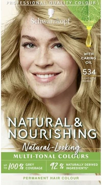 Schwarzkopf Natural & Nourishing 534 Light Beige Blonde Dye Vegan