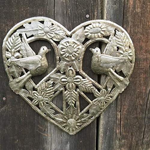 image for it's cactus - metal art haiti Metal Peace Sign Heart Haitian Wall Deco