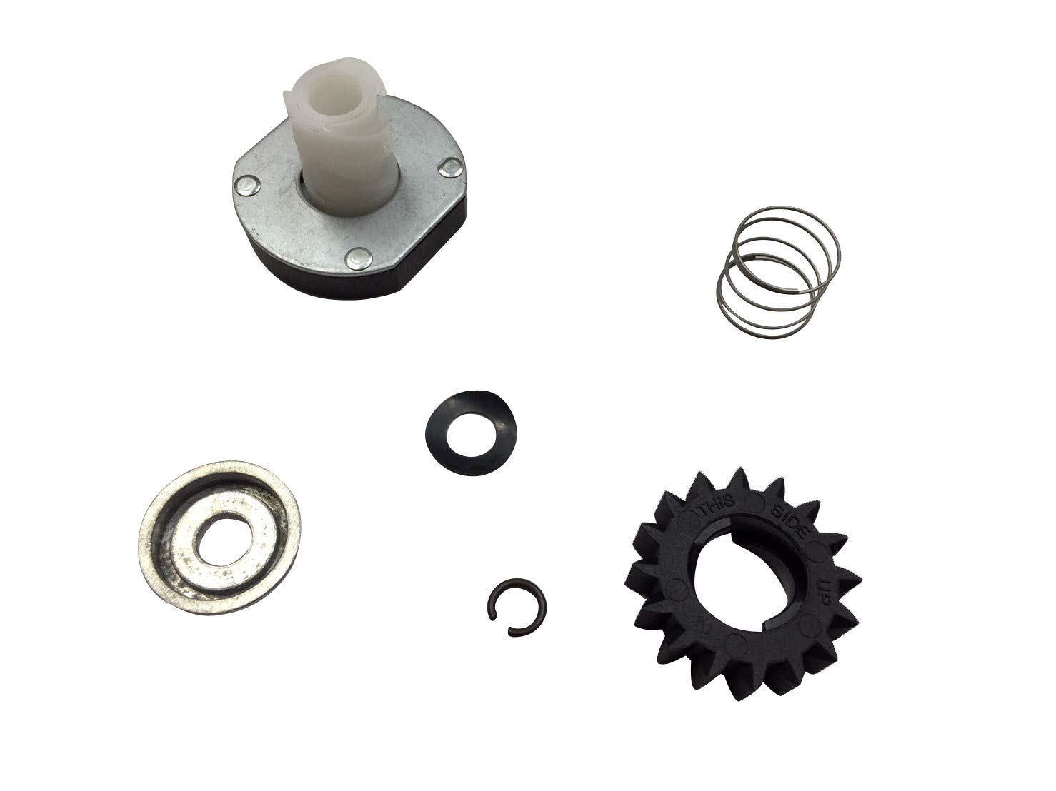 ENGINERUN 696541 Starter Drive Gear Repair Kit Assembly 16 Teeth Compatible with Briggs and Stratton 497606 696541 Replacement Parts Ref Rotary 9854 Stens 435-859