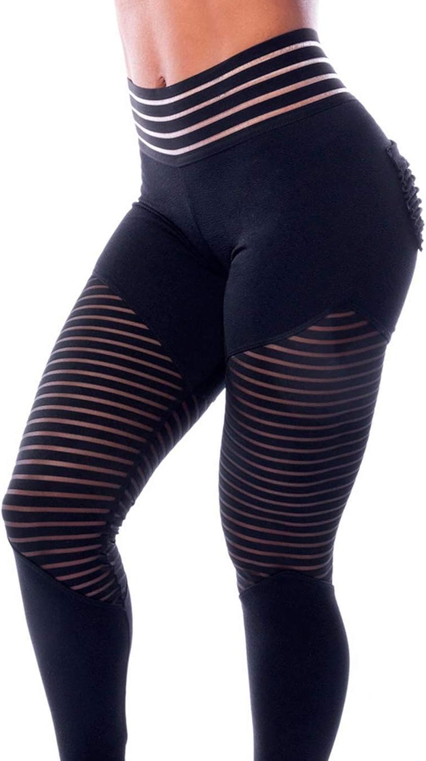 striped yoga leggings