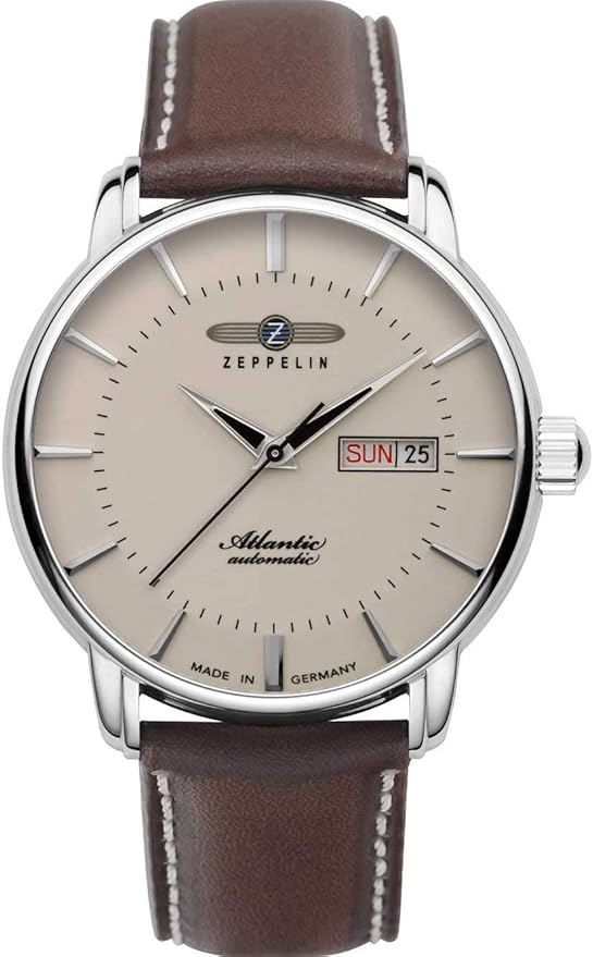 Zeppelin Atlantic Series Men's Watch with Leather Strap, Automatic