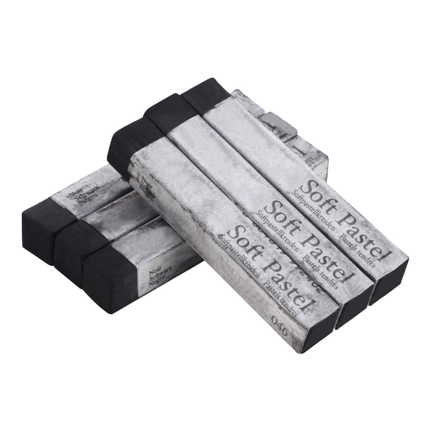 Moonlove 6pcs Soft Pastels, Water Soluble Colored Sticks, Soft Compression Chalk Pastel, Artist Square Chalk Pencils for Drawing Sketching Coloring Blending