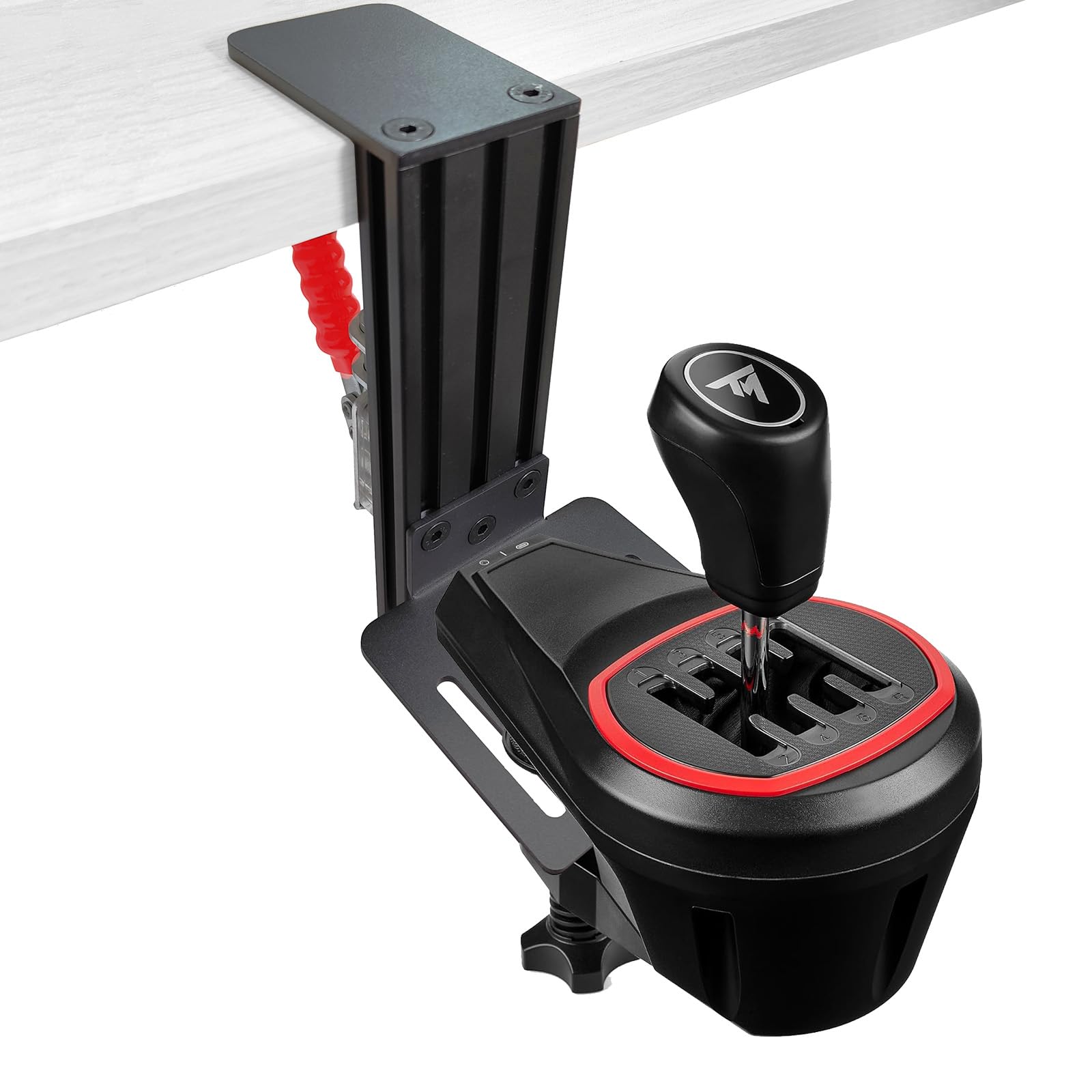Photo 1 of HTLAKIKJ Shifter Desk Mount - Adjustable Mount Holder for Racing Sim Shifter -Compatible with Thrustmaster TH8S & TH8A Shifter, Logitech Driving Force Shifter