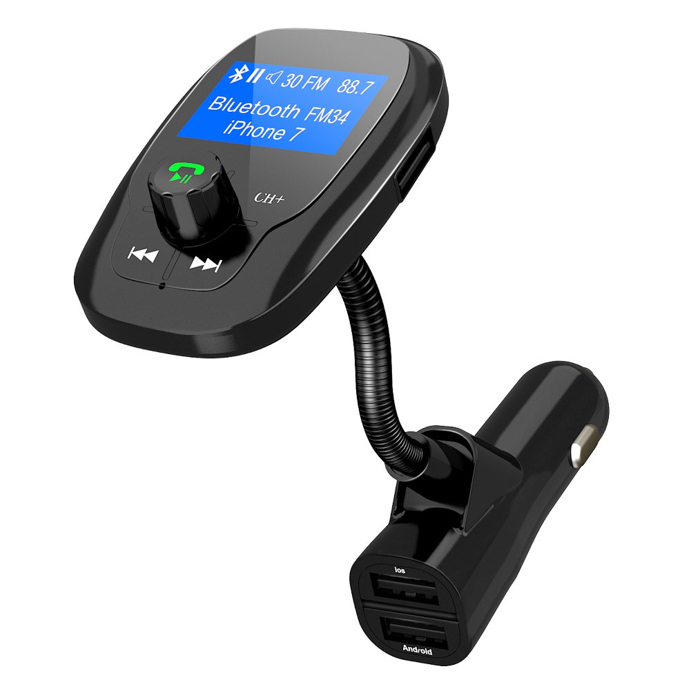 Transmisor FM Bluetooth coche Transmisor FM Auto Radio Adaptador manos libres Car