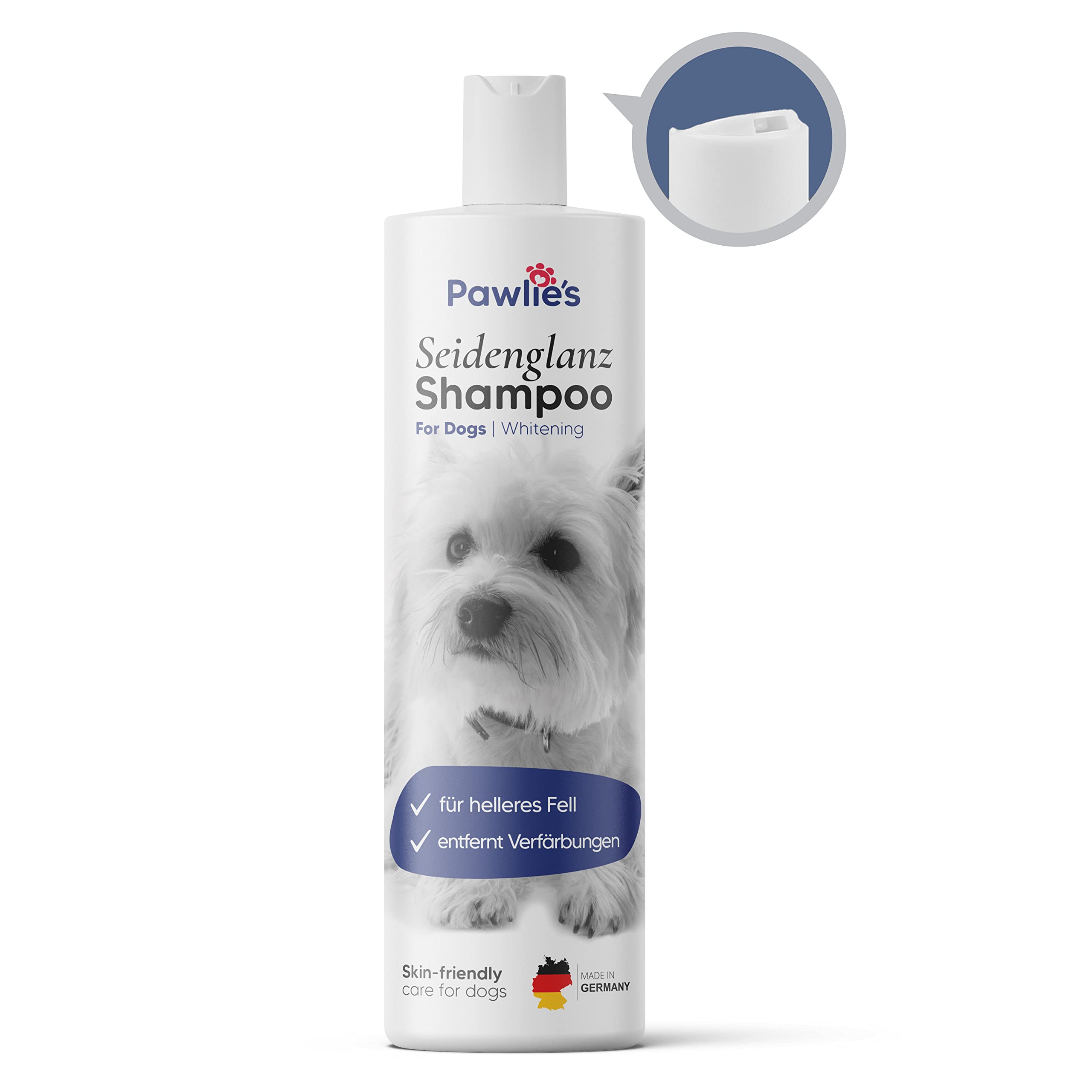 Pawlie's Dog Shampoo White Fur - Brightening Grooming | For Tear Stains, Yellowing & Dirt | Dog Shampoo Maltese Dog Accessories, Poodle Shampoo, Shih Tzu, Havanese Shampoo, Pomeranian