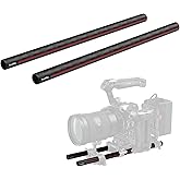 SmallRig 15mm Carbon Fiber Rod for 15mm Rod Support System, 12 inches Long, Matte Box and Follow Focus, Pack of 2-5212