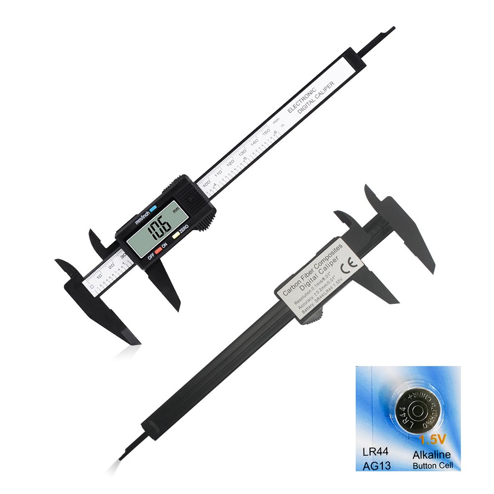LONENESSL Digital Caliper, Electronic Digital Caliper, 6 Inch with LCD Screen, Durable Accurate Vernier Caliper Tool，Inch/Fractions/Millimeter Conversion