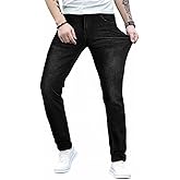 JMIERR Men's Slim Fit Stretch Tapered Leg Skinny Jeans, Comfort Flexible Denim Pants for Men with 5 Pockets
