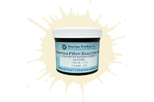 DHARMA TRADING CO Dharma Fiber Reactive Procion Dye - The #1 Dye for Tie-Dye & Ice Dye. Vibrant, Permanent Colors Trusted by Professionals & Hobbyists Since 1969 (Ivory PR114, 2 oz.)
