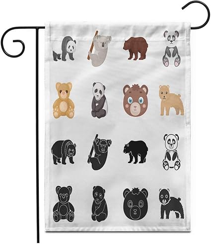 12 5 X 18 Drapeau De Jardin Isole De Et Signe Symbole Animal Web Bebe Noir Garcon Caractere Enfants Coloriage Exterieur Double Face Decoratif Maison Cour Drapeaux Amazon Fr Jardin