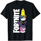 Fortnite Black Classic Fit Crew Neck T-Shirt - Adult Polyester & Cotton Short Sleeve