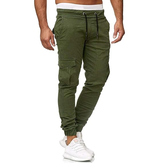 pantaloni cargo stretti uomo