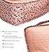 7 Set Travel Cubes,5 Colors Waterproof Mesh Durable Luggage Packing Organizers,1 Travel Shoe Bag,6 Set Packing Cubes (Pink Leopard)