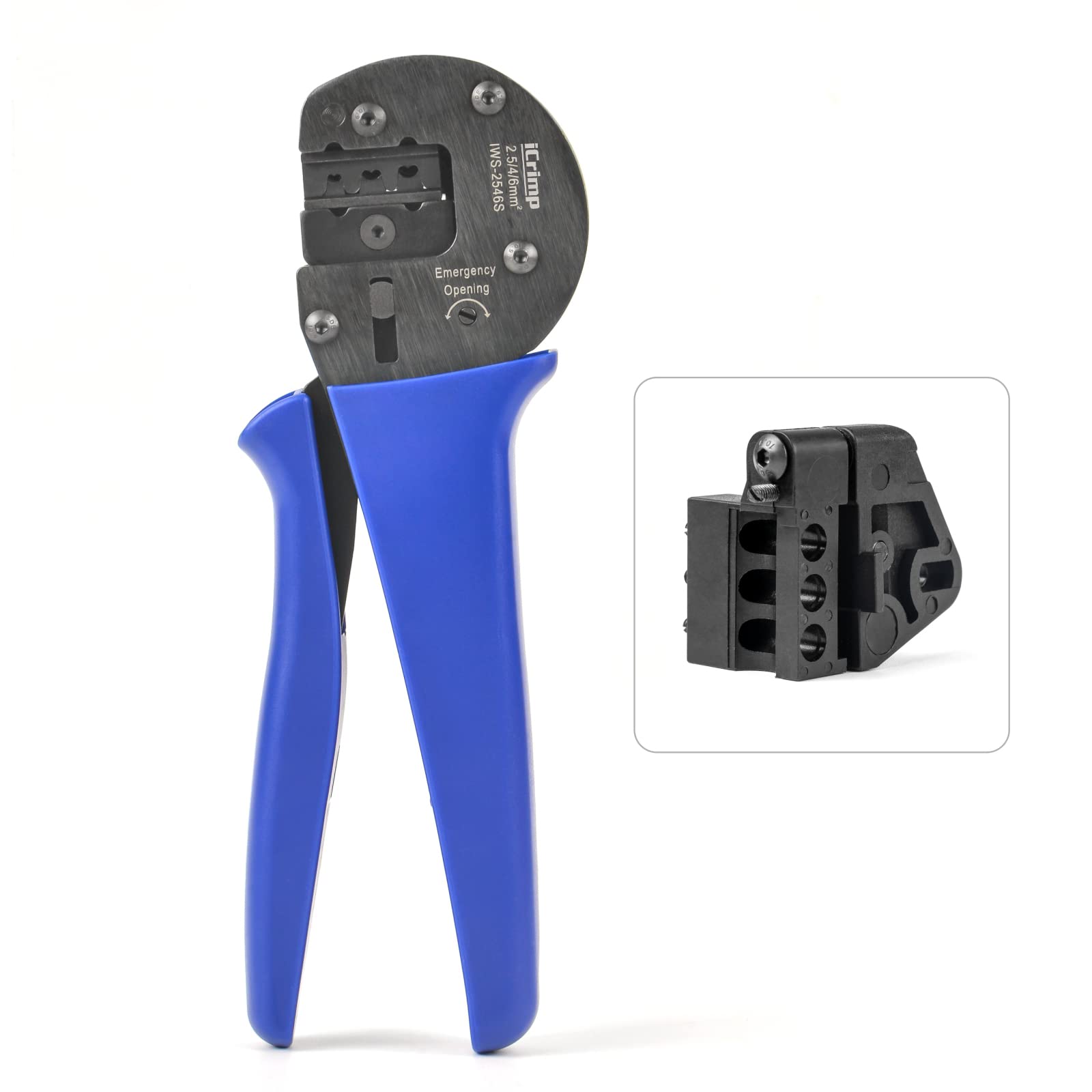 iCrimp IWS4 Solar Crimping Tool, Precision Crimper for 2.5/4/6.0 mm² Solar PV Cables, Compatible with Male and Female Solar Panel Connectors for PV Systems