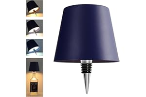 Mebaraul Wine Bottle Lamp, 2025 New 3 Color Rechargeable Wireless Bottle Lamp for Liquor Bottles with Touch Dimming for Parties, Restaurants & Home Decor (Royal Blue)