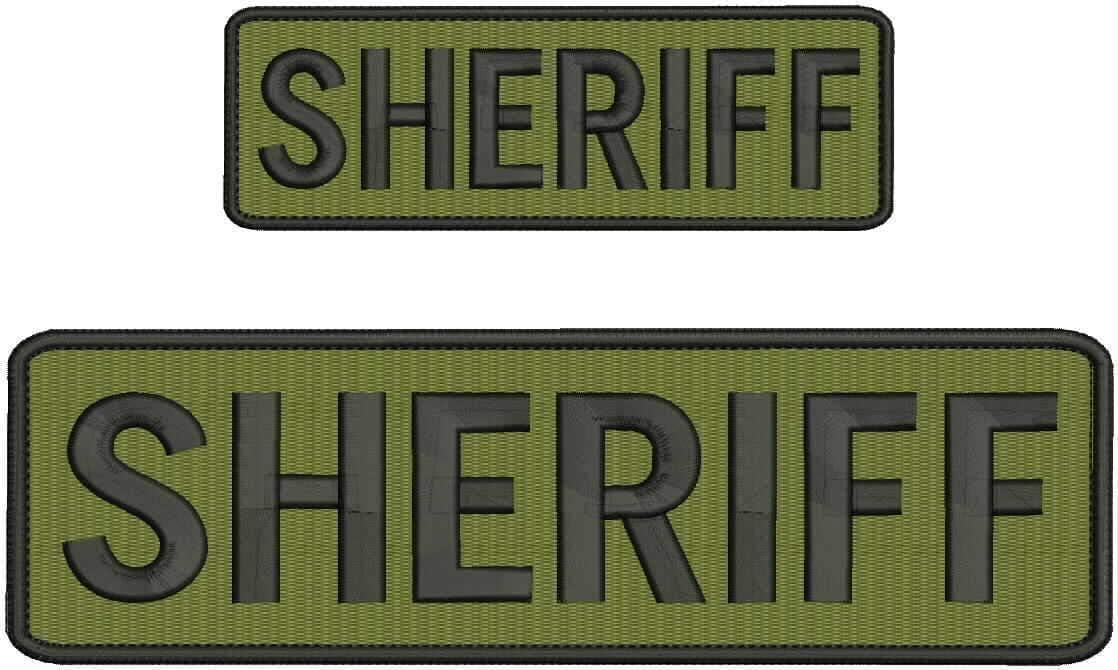 Sheriff Vest Patch for Plate Carrier 3X8 and 2X6 in Sheriff Patches with Hook and