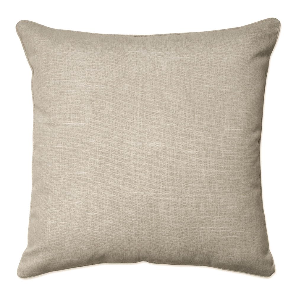 Pillow Perfect Tory Solid Indoor/Outdoor Floor Pillow Plush Fill, Weather and Fade Resistant, Floor - 25" x 25", Ivory, Image Pillow Perfect Tory Solid Indoor/Outdoor Floor Pillow Plush Fill, Weather and Fade Resistant, Floor - 25" x 25", Ivory, Image