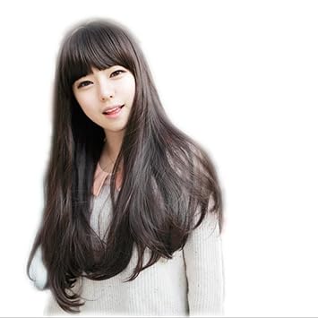 Amazon Com Wig Long Straight Hair Ladies Black Micro Volume